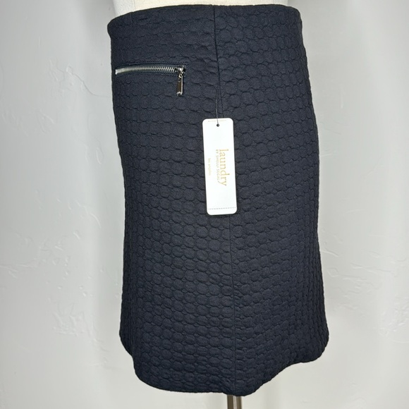 NWT Laundry by Shelli Segal Black textured Skirt Size 6 - Picture 4 of 13
